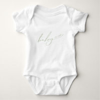 Whimsical Sage Green Baby Est