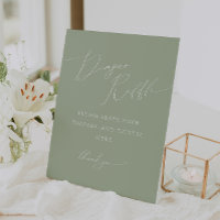 Whimsical Sage Green Diaper Raffle Baby Shower