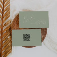 Whimsical Sage Green QR Code Baby Registry
