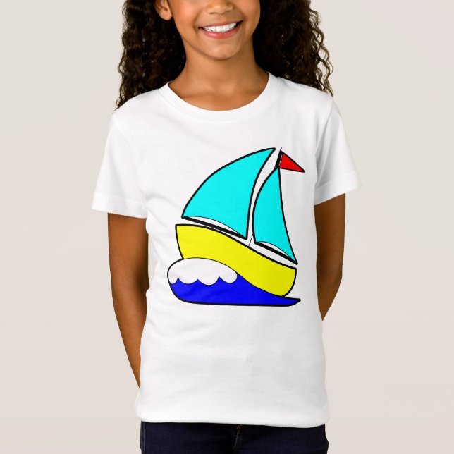 Whimsical Sailboat T-Shirt (Front)
