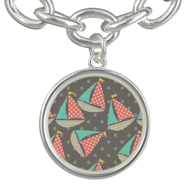 Whimsical Sailboats Charm Bracelet (Design)