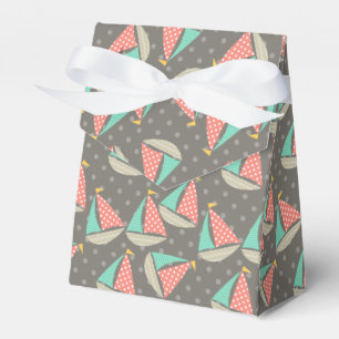 Whimsical Sailboats Favor Boxes