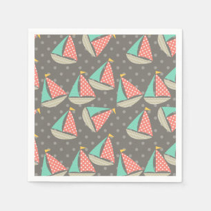 Whimsical Sailboats Napkins