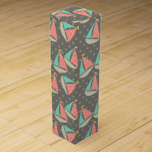 Whimsical Sailboats Wine Box