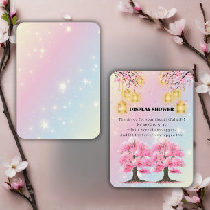 Whimsical Sakura Cherry Blossom Tree Baby Shower Enclosure Card