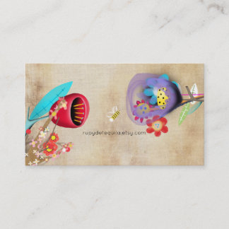 Whimsical Sakura Designer Layered Business Card