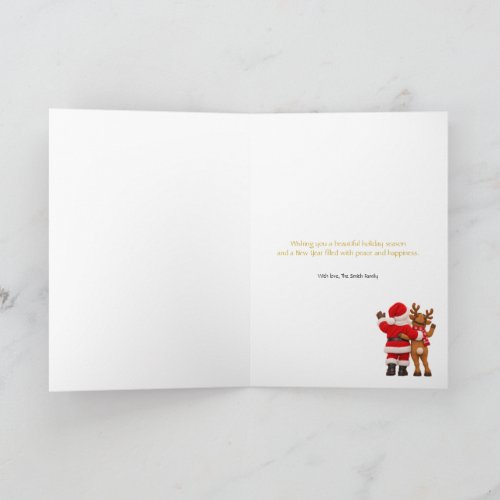 Whimsical Santa Airplane Christmas Cards