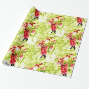 Whimsical Santa Christmas Wrapping Paper