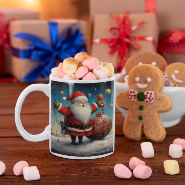 Whimsical Santa Claus 3 Mug (Whimsical Surrealist Santa Claus 3 Mug
)