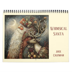 Whimsical Santa Claus Christmas All Year Calendar