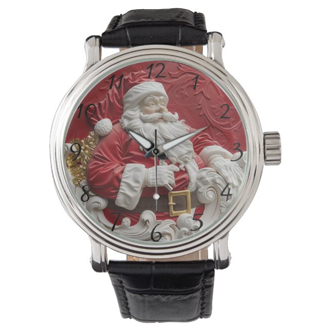 Whimsical Santa Claus decoration for festive cheer Watch (Front)