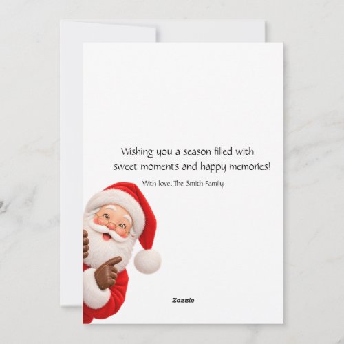 Whimsical Santa Claus & Forest Christmas Card