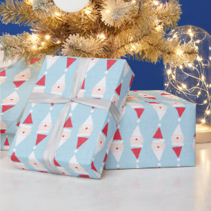 Whimsical Santa Geometric Wrapping Paper