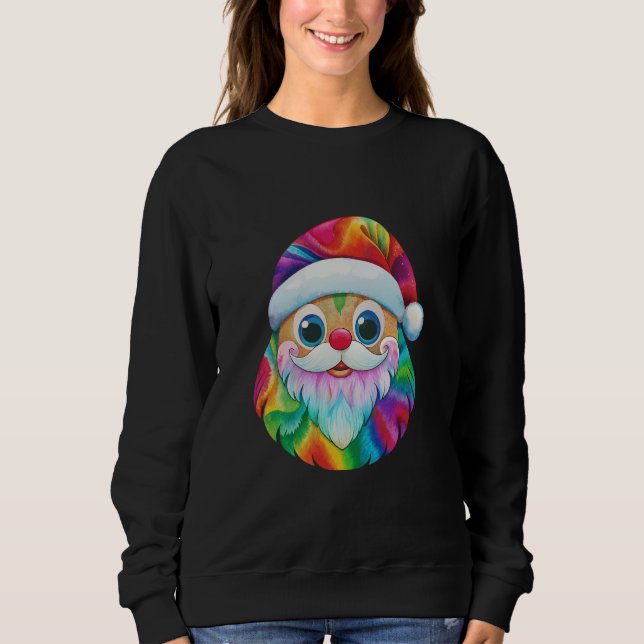 Whimsical Santa Hat Character T-Shirt Sweatshirt (Front)