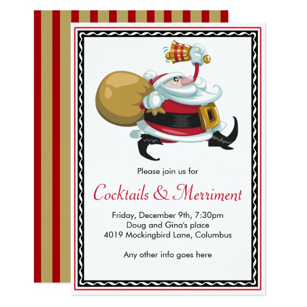 Whimsical Santa Holiday Party Invitation