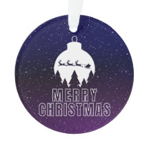 Whimsical Santa's Sleigh and Midnight view