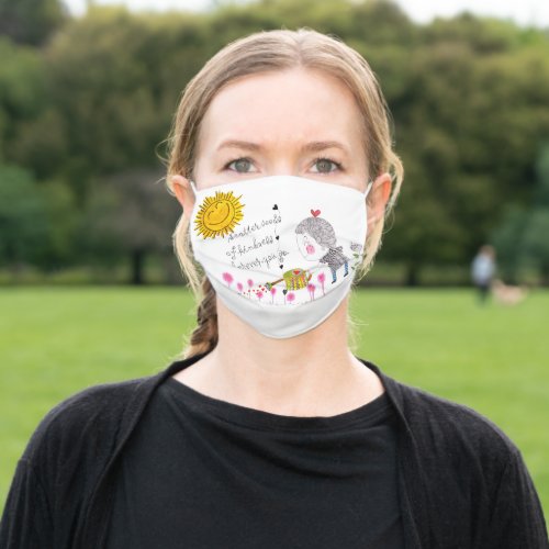 Whimsical Scatter Seeds of Kindness Face Mask