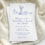 Whimsical Scribble Doodle Hand Drawn Bridal Shower Invitation at Zazzle