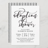 Whimsical Script Adoption Baby Shower Invitation (Front/Back)