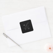 Whimsical Script | Black Monogram Envelope Seal (Envelope)