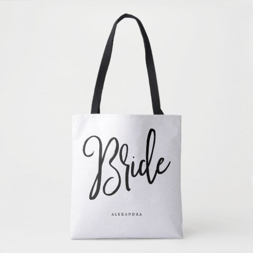 Whimsical Script  Bride Tote Bag