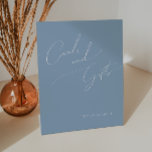 Whimsical Script | Dusty Blue Cards and Gifts Pedestal Sign<br><div class="desc">Introducing our stunning whimsical script | dusty blue cards and gifts pedestal sign perfect for your simple modern boho spring celebration. Our elegant design includes a vibrant bright, pastel color palette with a vintage chic calligraphy script. Whether you prefer a minimalist or classic style, our unique editable product offers luxury...</div>
