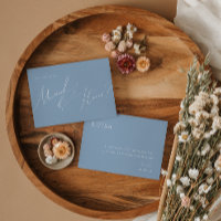 Whimsical Script | Dusty Blue Maid of Honor Card