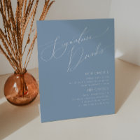 Whimsical Script | Dusty Blue Signature Drinks