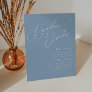 Whimsical Script | Dusty Blue Signature Drinks Pedestal Sign