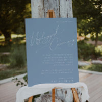 Whimsical Script | Dusty Blue Unplugged Ceremony