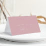 Whimsical Script | Dusty Rose Folded Place Card