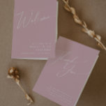 Whimsical Script | Dusty Rose Folded Wedding Program<br><div class="desc">Introducing our stunning whimsical script | dusty rose folded wedding program perfect for your simple modern boho spring celebration. Our elegant design includes a vibrant bright, pastel color palette with a vintage chic calligraphy script. Whether you prefer a minimalist or classic style, our unique editable product offers luxury and elegance,...</div>