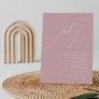 Whimsical Script | Dusty Rose Just Love Wedding Invitation