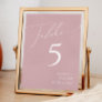 Whimsical Script | Dusty Rose Table Number