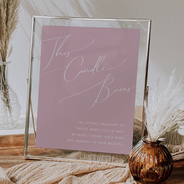 Whimsical Script | Dusty Rose This Candle Burns Poster (Creator Uploaded)