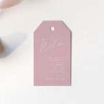 Whimsical Script | Dusty Rose Wedding Welcome Gift Tags<br><div class="desc">Introducing our stunning whimsical script | dusty rose wedding welcome gift tags perfect for your simple modern boho spring celebration. Our elegant design includes a vibrant bright, pastel color palette with a vintage chic calligraphy script. Whether you prefer a minimalist or classic style, our unique editable product offers luxury and...</div>