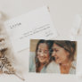 Whimsical Script Faded Photo Matron of Honor Card