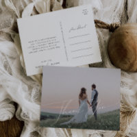 Whimsical Script Horizontal Photo Thank You