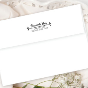 Whimsical Script Name Custom Return Address Self-inking Stamp