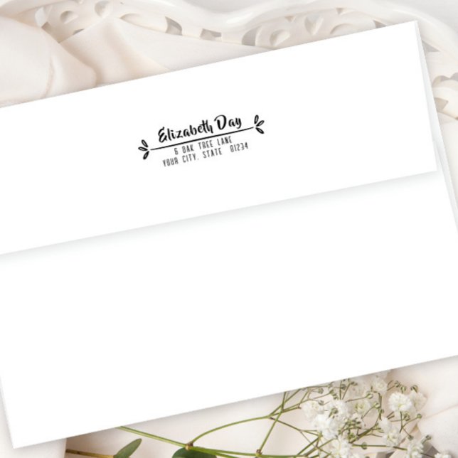 Whimsical Script Name Custom Return Address Self-inking Stamp (Creator Uploaded)