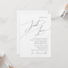 Whimsical Script Nothing Fancy Just Love Wedding