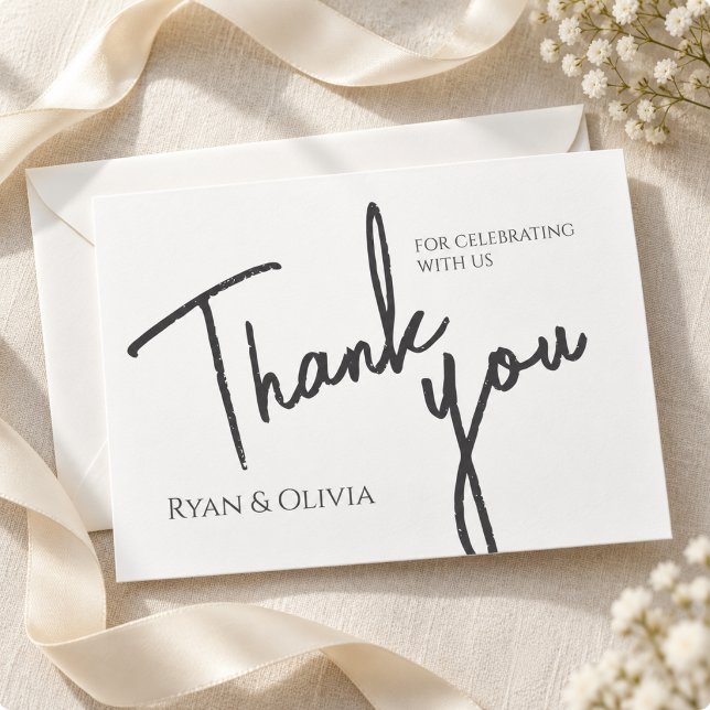 Whimsical Script Nothing Fancy Thank You Card (Whimsical Script Nothing Fancy Thank You Card
)