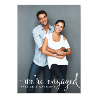 WHIMSICAL SCRIPT PHOTO ENGAGEMENT PARTY INVITATION