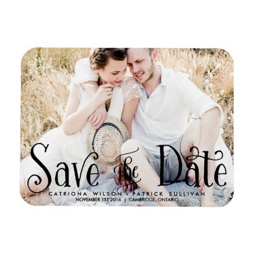 Whimsical Script Photo Save the Date Magnets