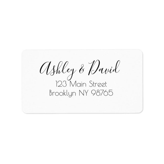 Whimsical Script Return Address Label (Front)