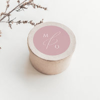 Whimsical Script | Rose Monogram Envelope Seal