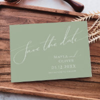 Whimsical Script | Sage Green Horizontal