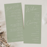 Whimsical Script | Sage Green Wedding Program<br><div class="desc">Introducing our stunning whimsical script | sage green wedding program perfect for your simple modern boho spring celebration. Our elegant design includes a vibrant bright, pastel color palette with a vintage chic calligraphy script. Whether you prefer a minimalist or classic style, our unique editable product offers luxury and elegance, perfect...</div>