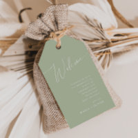 Whimsical Script | Sage Green Wedding Welcome
