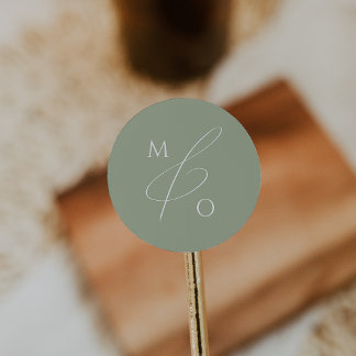 Whimsical Script | Sage Monogram Envelope Seal